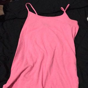 Bright pink tank top